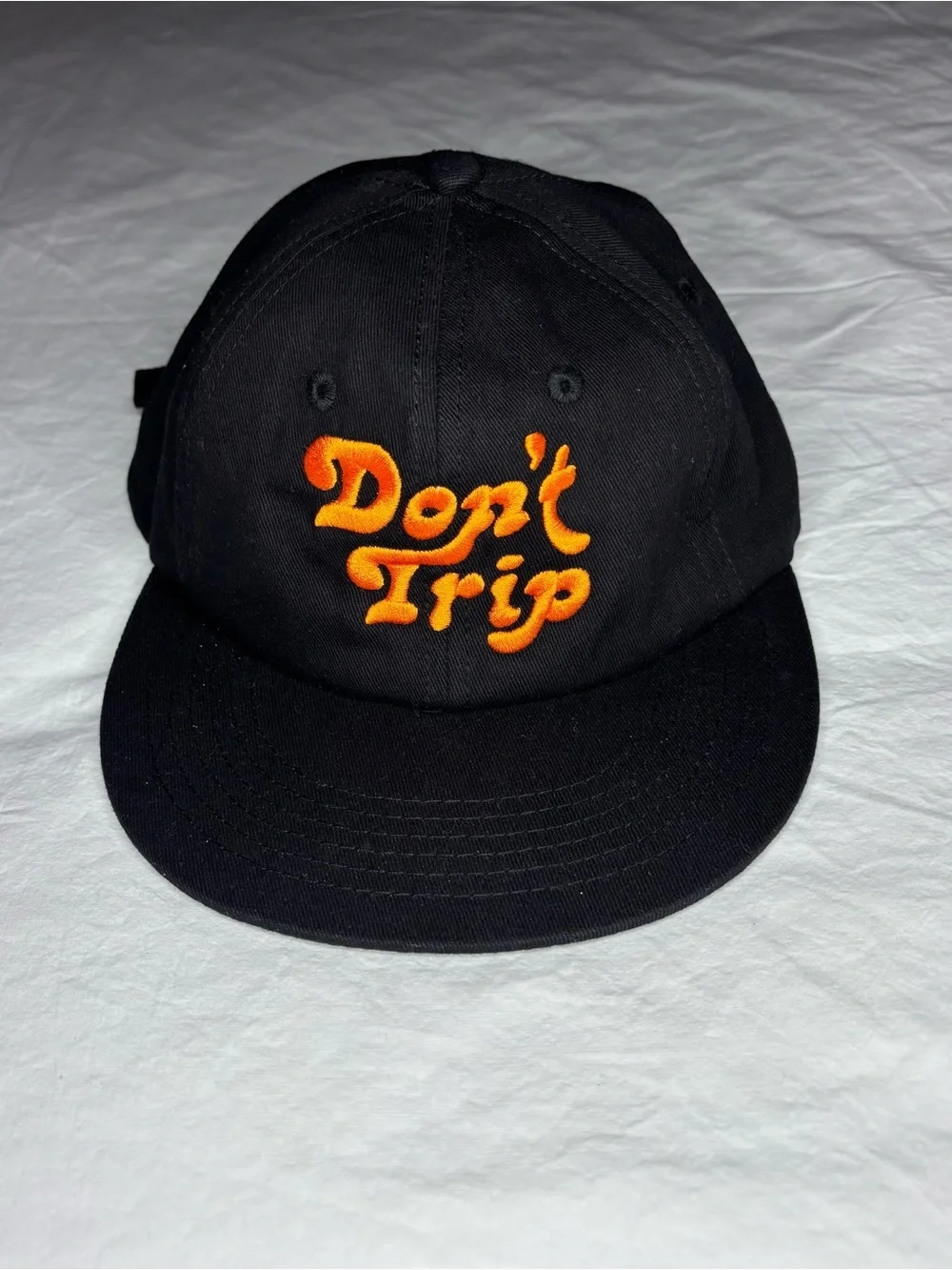 Free & Easy Hat Cap Black Orange Don't Trip Mac Miller Strap Back Hat One Size